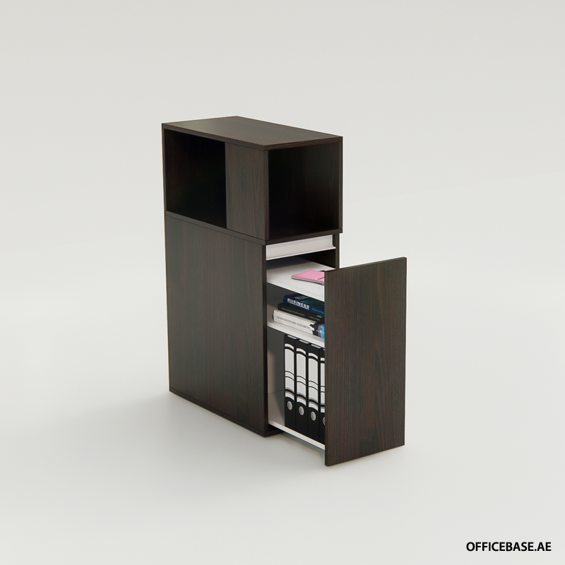 CREPIDO Full Height Pedestals with Open Shelf | H1100 | Standard Colors