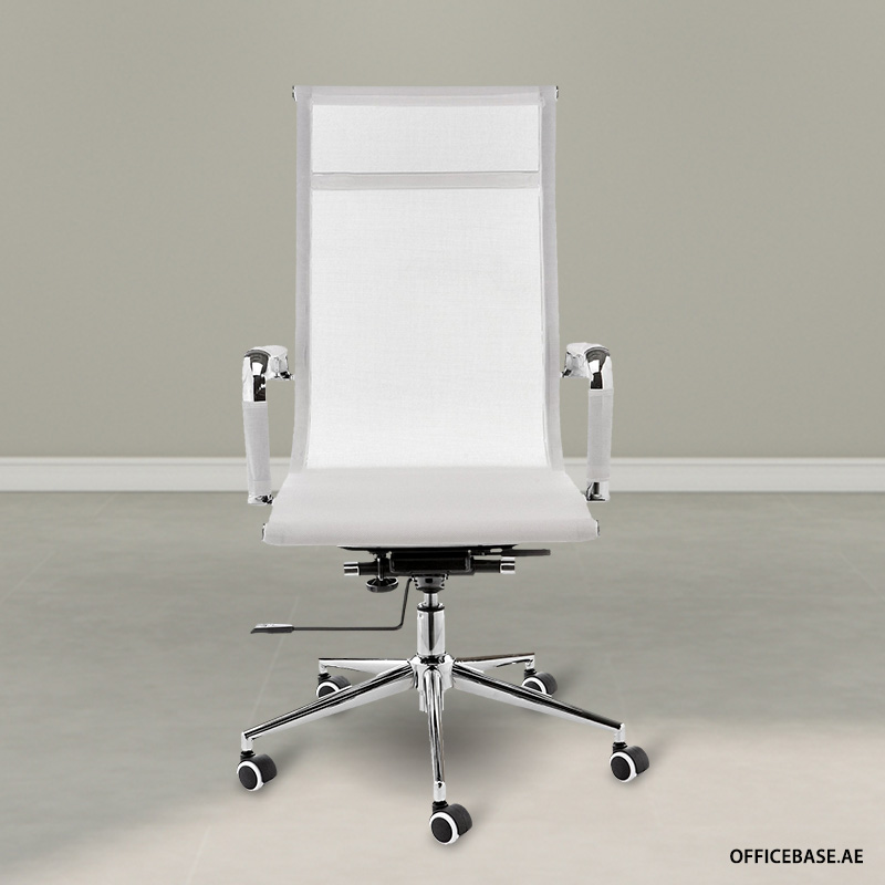 Opera Executive High Back Mesh Chair - White