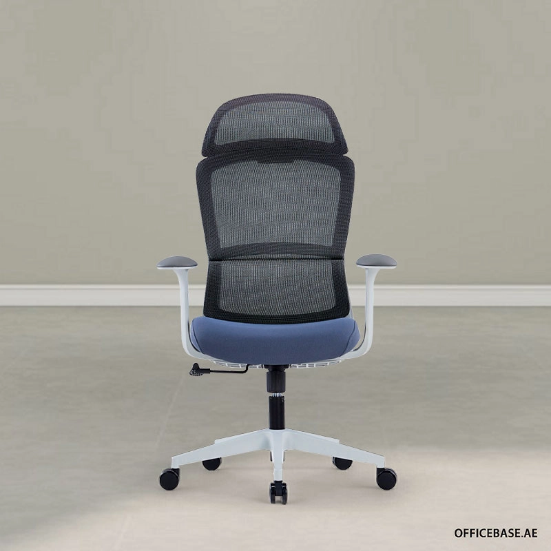 Serene High Back Mesh Chair - Grey