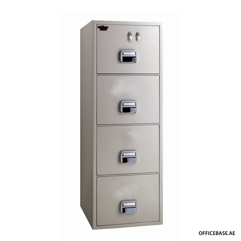 4 Drawer Fire Resistant Filing Cabinets without Castors