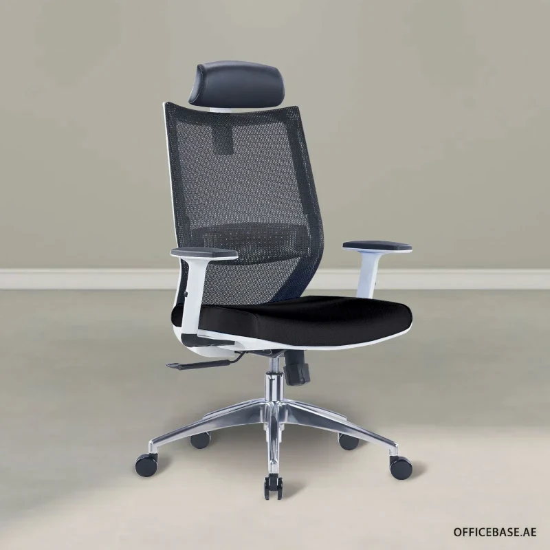 Verve High Back Mesh Chair (White Frame)