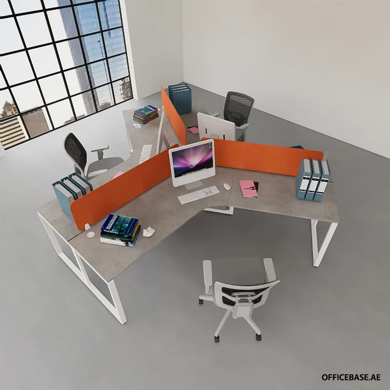 TERNIO 3 PAX Workstation | Concrete Colors