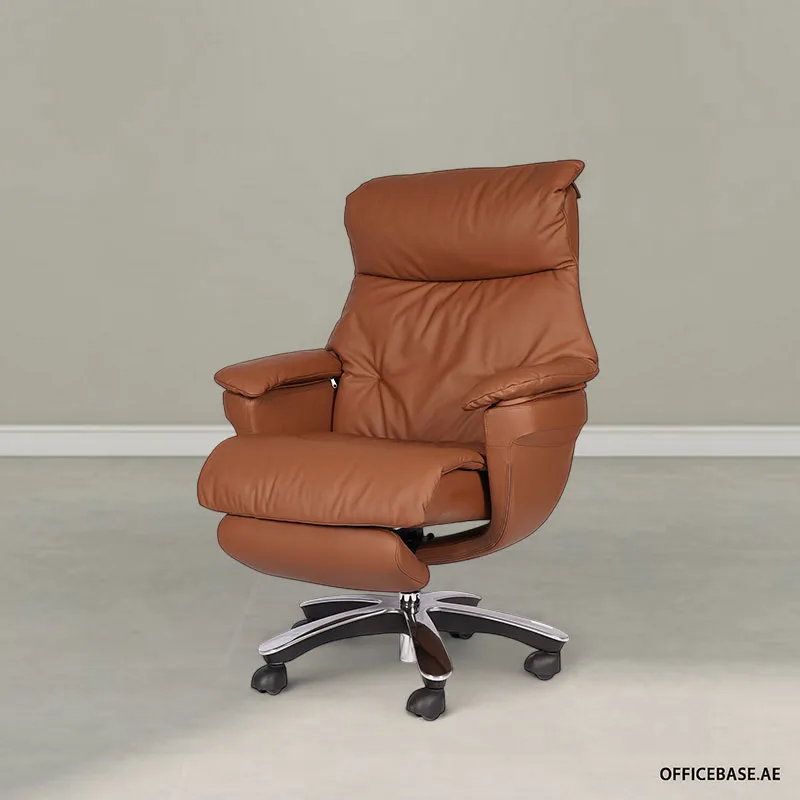 Caramel Drift High Back Leather Chair