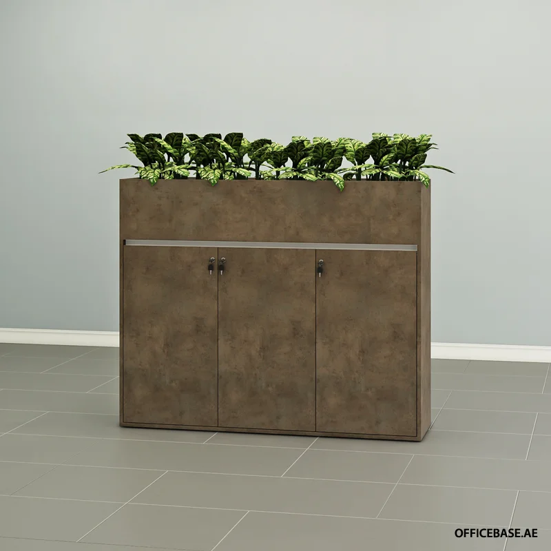NOVA Cabinet with Planter | Concrete Colors