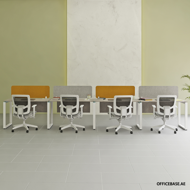 OPERA 4 PAX Lateral Workstations | Concrete Colors