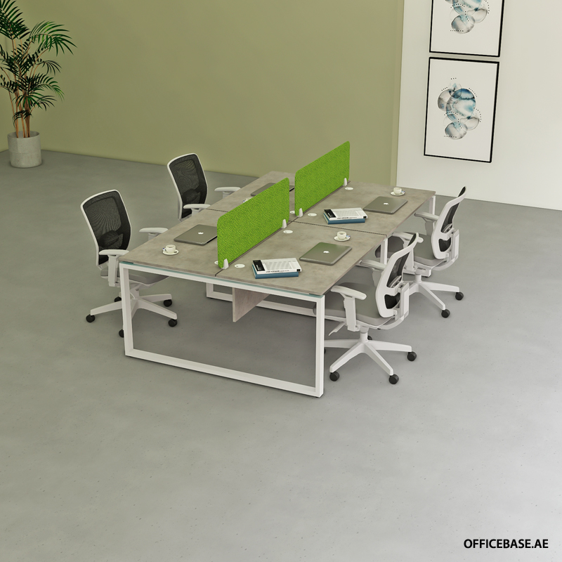 OPERA 2 PAX Face to Face Workstations | Concrete Colors