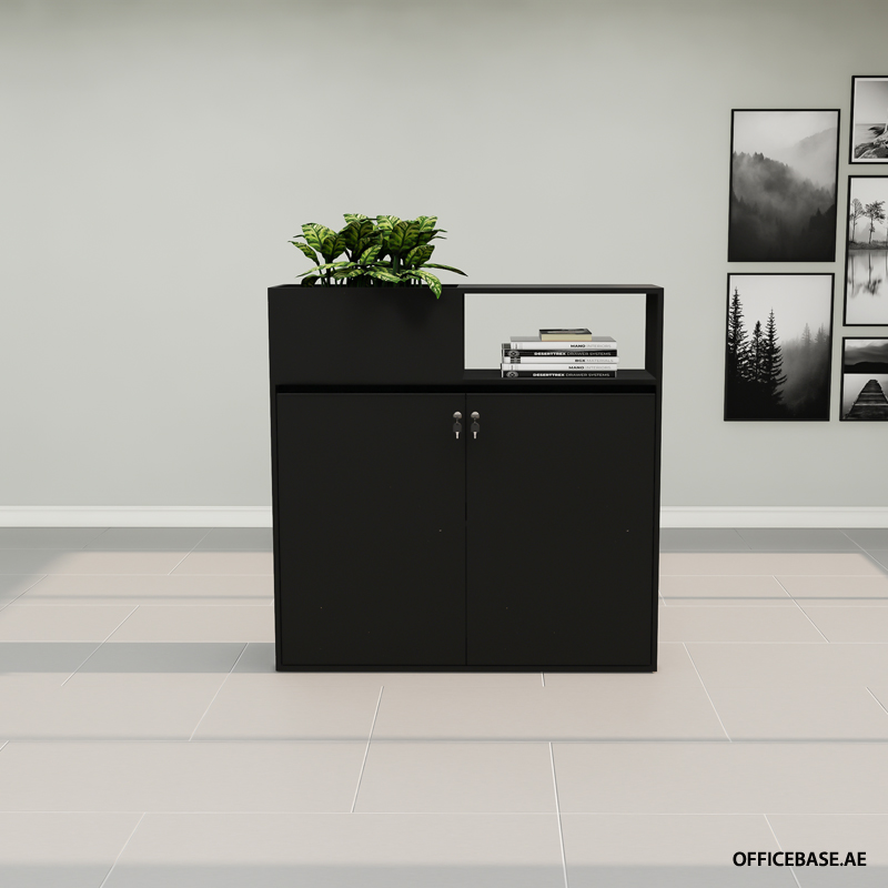 NOVA Cabinet with Small Planter | Solid Colors