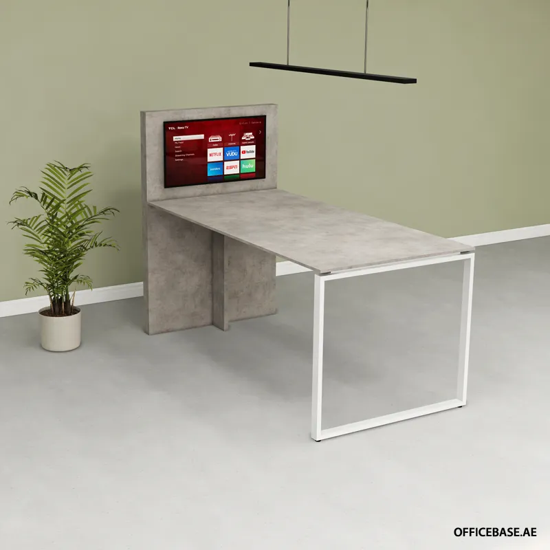 REGOLA VISTA E-Meeting Table | Standing | Concrete Colors