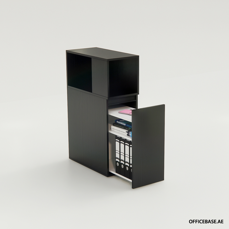 CREPIDO Full Height Pedestals with Open Shelf | H1100 | Premium Colors