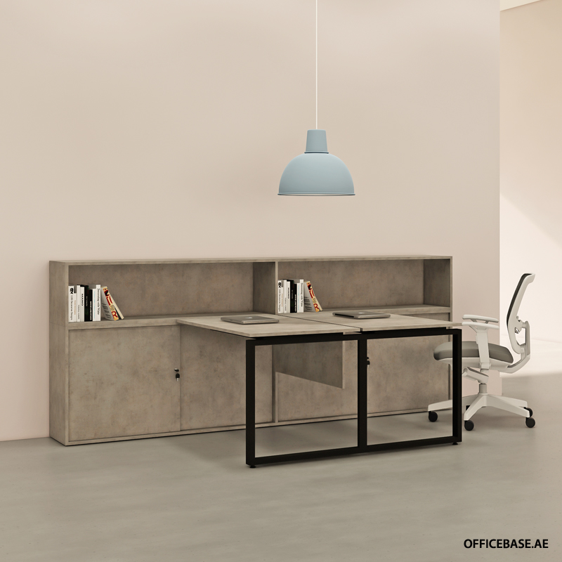 REPONO Dual Workstation | Concrete Colors