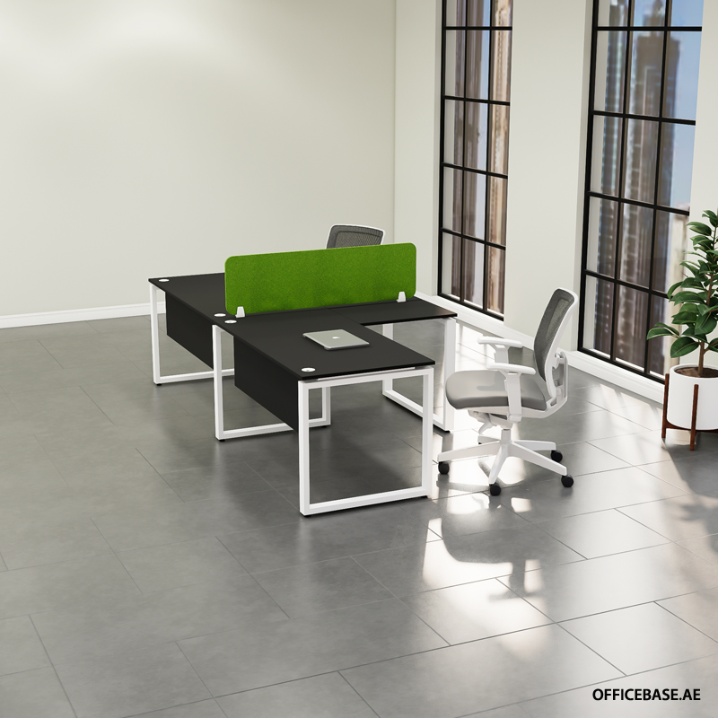 DUO Lateral Workstations with Return | Solid Colors