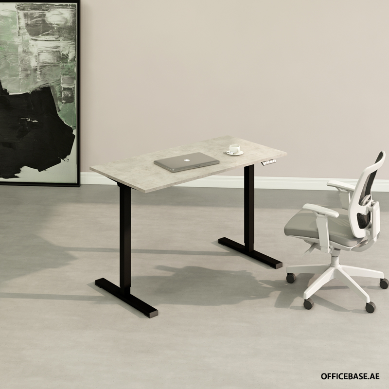 KALOS Height Adjustable Workstation | Concrete Colors