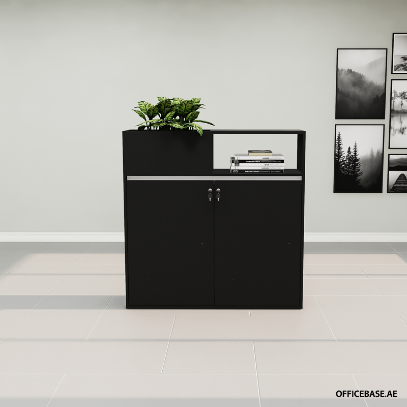 NOVA Cabinet with Small Planter | Solid Colors