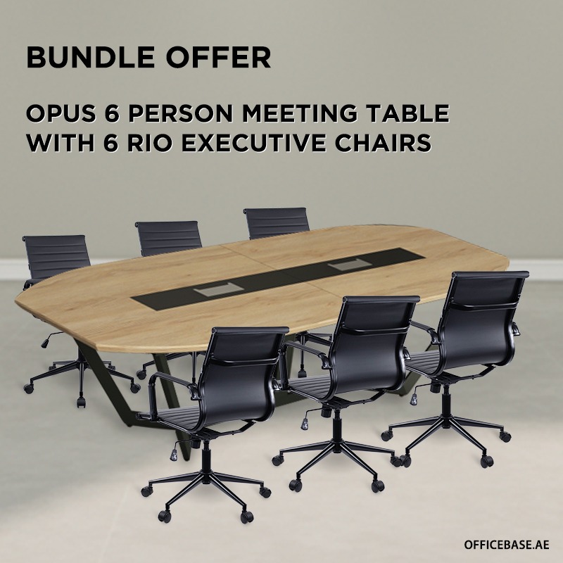 Buy Opus 6 Persons Meeting Table with 6 Chairs Bundle