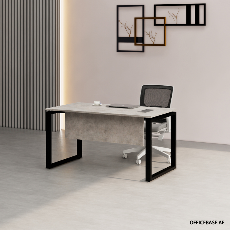 RECTA Rectangular Desk | Concrete Colors