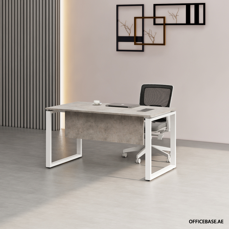 RECTA Rectangular Desk | Concrete Colors