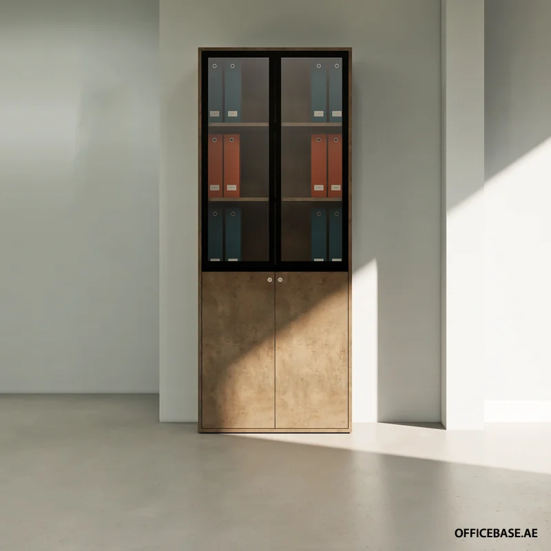 AVEO Full Height Cabinet | Aluminium Frame | Concrete Colors