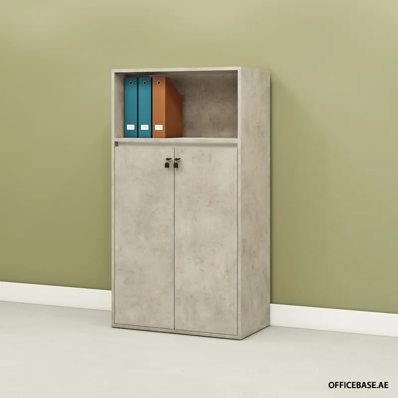 AVEO Cabinet With Open Shelf | H1645MM | Concrete Colors