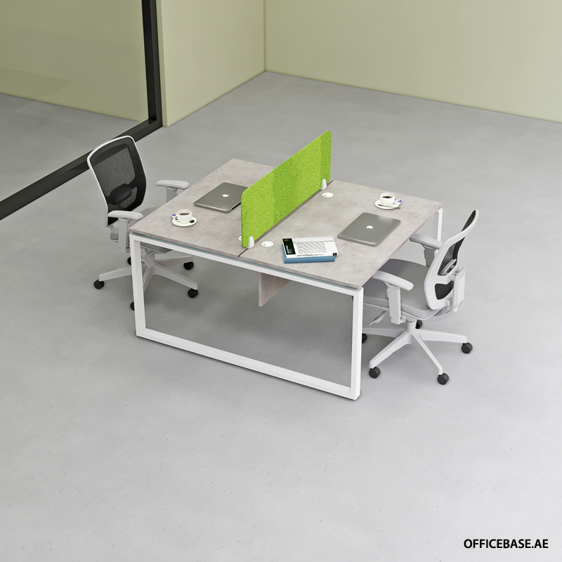 OPERA 2 PAX Face to Face Workstations | Concrete Colors