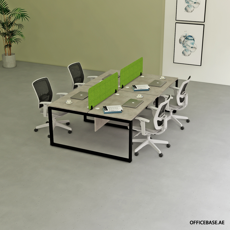 OPERA 4 PAX Face to Face Workstations | Concrete Colors