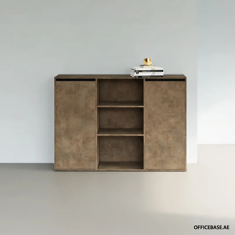 ORA Cabinet with Open Shelf | H1130MM | Concrete Colors